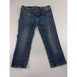 GIRLS MISS ME EMBROIDERED CAPRI JEANS SZ 12